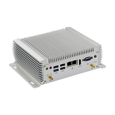 Hộp công nghiệp 12V Máy tính nhúng X86 Máy tính mini PC 6 COM 8 USB với RS232 RS485 RS422