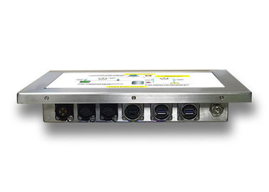 Thép không gỉ bền Panel PC 18.5 Inch Kích thước và 9 - 36V Điện áp rộng