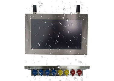 Ánh sáng mặt trời có thể đọc được Bảng điều khiển bằng thép không gỉ 22 inch màn hình rộng màu sắc trung thực