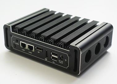 Giá tốt Vật liệu nhôm công nghiệp Mini PC Intel i3 6100U lõi kép 2.3GHz 2 cổng LAN trực tuyến