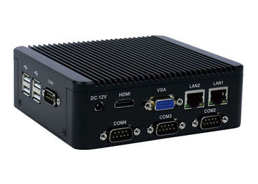 Giá tốt 4 COM RS232 Công Nghiệp Không Quạt Nhỏ PC Không Quạt Máy Tính Nhúng 6 USB Cho Nhập Exit Thiết Bị Đầu Cuối trực tuyến