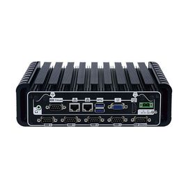 Hợp kim nhôm công nghiệp Mini PC điện áp rộng 9V-36V với 10COM tùy chọn
