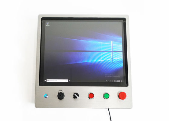 Giá tốt Máy tính bảng điều khiển công nghiệp 35W 300cd / m2 7x24 với nút khẩn cấp trực tuyến